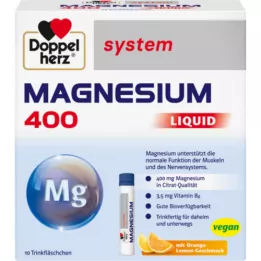 DOPPELHERZ Magnesium 400 Liquid system Trinkamp., 10 szt