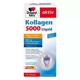 DOPPELHERZ Collagen 5000 Liquid Sticks, 14X10 ml