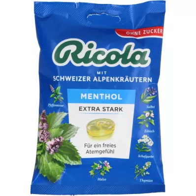 RICOLA o.Z.Beutel Menthol extra mocne cukierki, 75 g