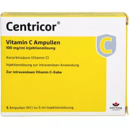 CENTRICOR Ampułki z witaminą C 100 mg/ml roztwór do wstrzykiwań, 5 x 5 ml