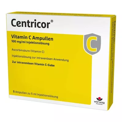 Centricor® Witamina C w ampułkach 100 mg/ml roztwór do wstrzykiwań, 5X5 ml Centricor® Witamina C w ampułkach 100 mg/ml roztwór do wstrzykiwań, 5X5 ml