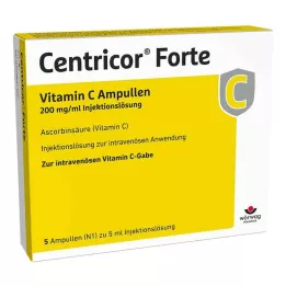 CENTRICOR Forte Vitamin C Amp. 200 mg/ml roztwór do wstrzykiwań, 5X5 ml