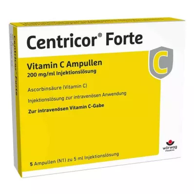 Centricor® Forte Witamina C w ampułkach 200 mg/ml roztwór do wstrzykiwań, 5X5 ml Centricor® Forte Witamina C w ampułkach 200 mg/ml roztwór do wstrzykiwań, 5X5 ml