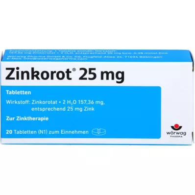 ZINKOROT Tabletki 25 mg, 20 szt