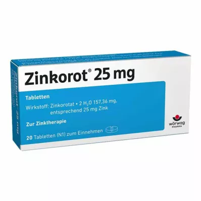 Zinkorot 25 mg tabletki z dużą dawką cynku, 20 szt Zinkorot 25 mg tabletki z dużą dawką cynku, 20 szt