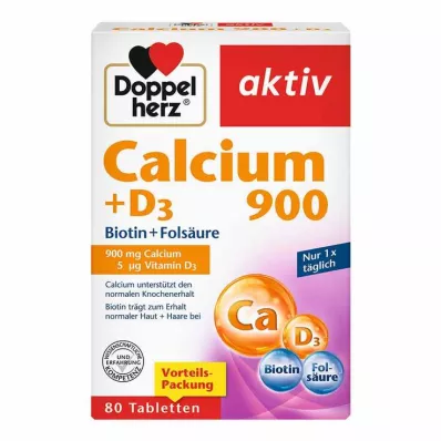 Doppelherz Calcium 900 + D3 tabletki, 80 szt Doppelherz Calcium 900 + D3 tabletki, 80 szt