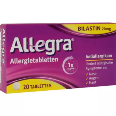 ALLEGRA Tabletki na alergię 20 mg, 20 szt