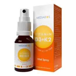 VITAMIN D3+K2 1000 j.m. 20 µg Mediakos Vital Spray, 20 ml