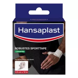 HANSAPLAST Wytrzymała taśma sportowa 2,5 cm x 10 m biała, 1 szt