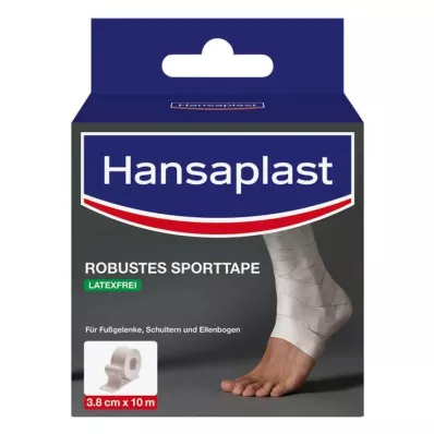 Wytrzymała taśma sportowa Hansaplast 3,8 cm x 10 m biała, 1 szt Wytrzymała taśma sportowa Hansaplast 3,8 cm x 10 m biała, 1 szt