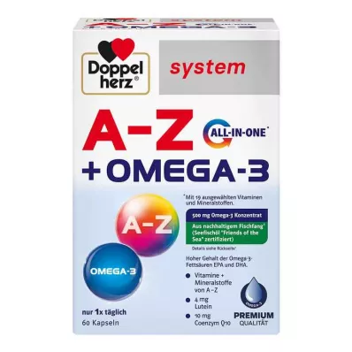 Doppelherz A-Z + Omega-3 kapsułki systemu all-in-one, 60 sztuk