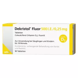 DEKRISTOL Fluor 500 I.U./0,25 mg tabletki, 90 szt