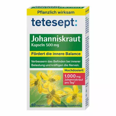 Tetesept Dziurawiec 500 mg kapsułki, 60 szt Tetesept Dziurawiec 500 mg kapsułki, 60 szt