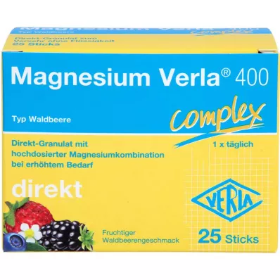 MAGNESIUM VERLA 400 Wild Berry Direct Granules, 25 szt