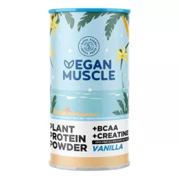 VEGAN MUSCLE Protein Vanilla Protein+Creatine Powder, 600 g