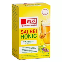 WEPA Szałwia+miód+witamina C+cynk w proszku, 10X10 g