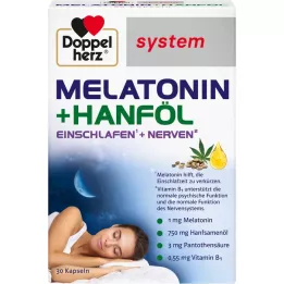 DOPPELHERZ Kapsułki systemowe melatonina + olej konopny, 30 szt