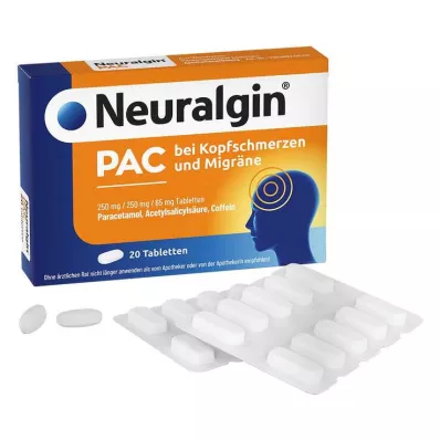 Neuralgin PAC na bóle głowy i migreny tabletki, 20 szt