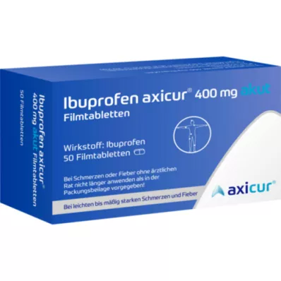 IBUPROFEN axicur 400 mg ostre tabletki powlekane, 50 szt