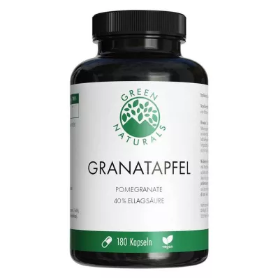 GREEN NATURALS Kapsułki Granat+40% kwasu elagowego, 180 szt