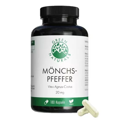 Green Naturals Pieprz mnisi 20 mg kapsułki wysokodawkowe, 180 sztuk Green Naturals Pieprz mnisi 20 mg kapsułki wysokodawkowe, 180 sztuk