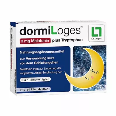 DORMILOGES 3 mg melatoniny plus tryptofan w tabletkach, 60 szt