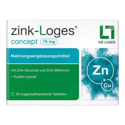 Zinc-Loges concept 15 mg tabletki dojelitowe, 30 szt Zinc-Loges concept 15 mg tabletki dojelitowe, 30 szt