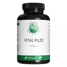 GREEN NATURALS Vital Mushrooms Cordyceps Reishi vegan, 180 szt