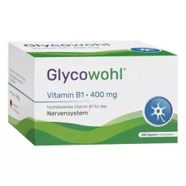 GLYCOWOHL Witamina B1 Tiamina 400 mg kapsułki o wysokiej dawce, 200 szt