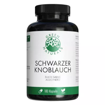 GREEN NATURALS Black Garlic 750mg vegan Kps, 180 szt