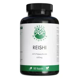 GREEN NATURALS Reishi 650 mg wegańskie kapsułki o wysokiej dawce, 180 szt